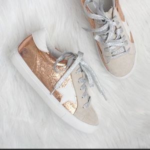 Rose Gold Star Sneakers